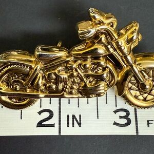 Gold silver Motorcycle brooch and/ or slide